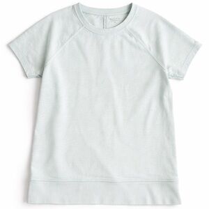 Athleta light mint blue short sleeve sweatshirt top size MT